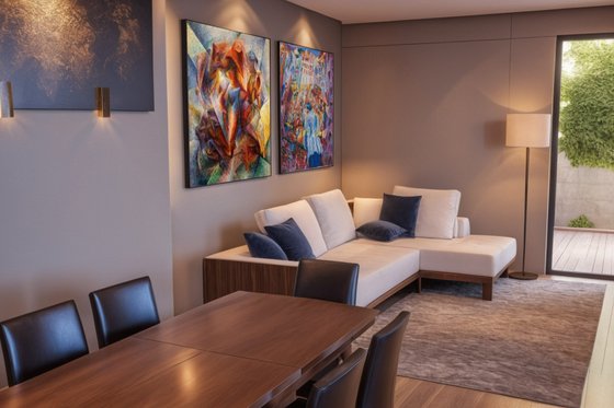 Interior - Family Room for Modern House Plan #542-8 - 2 bed, 1 bath