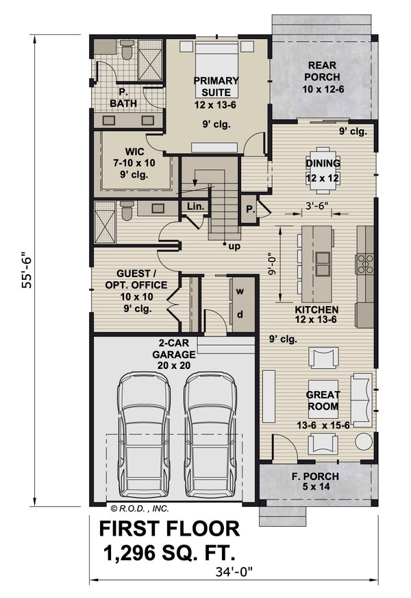 Farmhouse Floor Plan - Main Floor Plan #51-1335