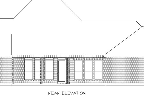 Exterior - Rear Elevation for Farmhouse House Plan #1074-18 - 4 bed, 2.5 bath