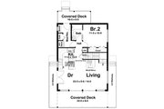 Cabin Style House Plan - 2 Beds 3 Baths 1139 Sq/Ft Plan #126-293 