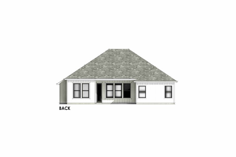 Home Plan - Exterior - Rear Elevation 1 for Craftsman House Plan #1096-117 - 3 bed, 2 bath