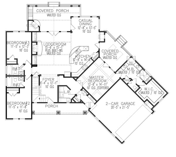 Home Plan - Traditional Floor Plan - Main Floor Plan #54-576