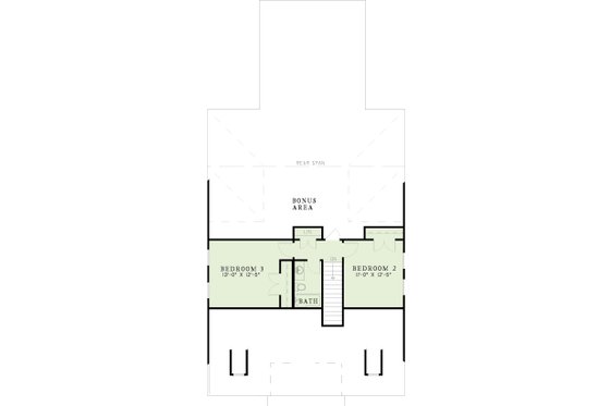 Floor Plan - Upper Floor for Colonial House Plan #17-2113 - 3 bed, 2.5 bath