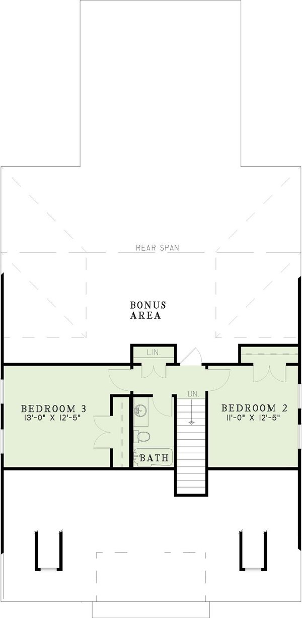 Colonial Floor Plan - Upper Floor Plan #17-2113