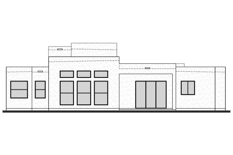House Plan Design - Exterior - Rear Elevation for Adobe / Southwestern House Plan #1073-31 - 4 bed, 2.5 bath