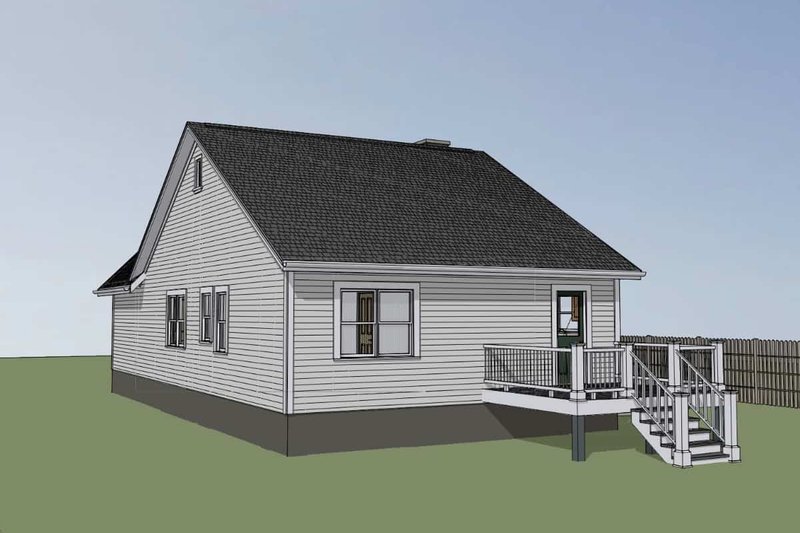 Dream House Plan - Exterior - Rear Elevation for Traditional House Plan #79-137 - 3 bed, 2 bath