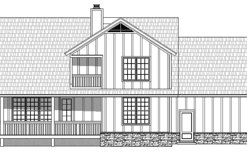 Home Plan - Exterior - Rear Elevation for Country House Plan #932-261 - 3 bed, 2.5 bath