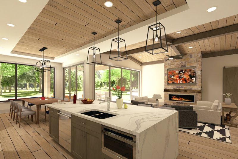 House Blueprint - Interior - Family Room 4 for Farmhouse House Plan #1069-40 - 3 bed, 2.5 bath