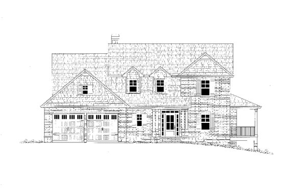 Exterior - Front Elevation 3 for Craftsman House Plan #437-119 - 4 bed, 2.5 bath