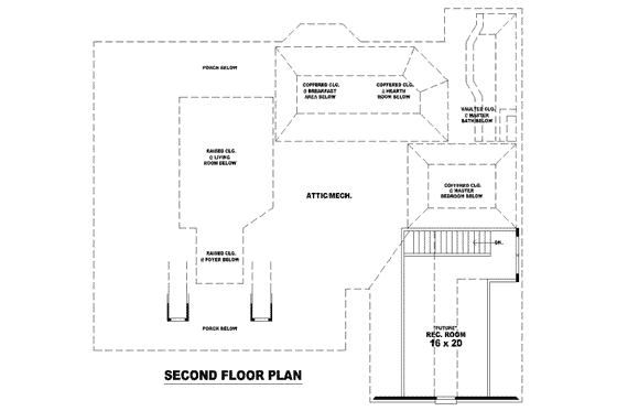 Floor Plan - Other Floor for Southern House Plan #81-1067 - 3 bed, 2.5 bath