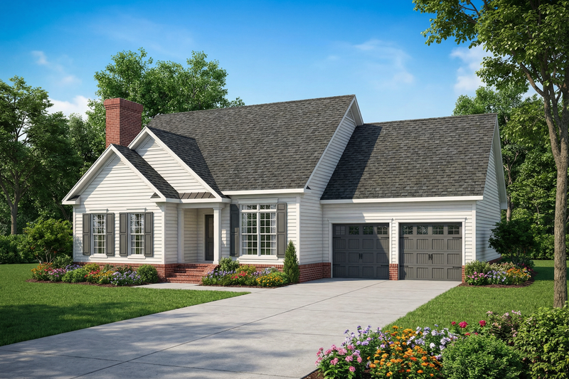 Home Plan - Traditional Exterior - Front Elevation Plan #17-1010