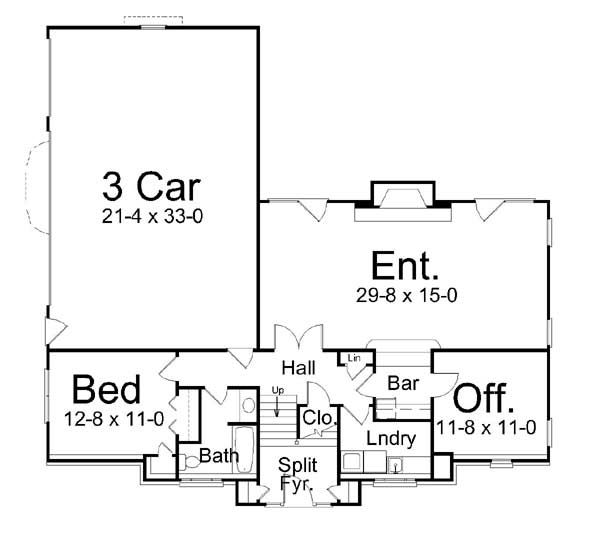 House Plan Design - Colonial Floor Plan - Lower Floor Plan #119-265
