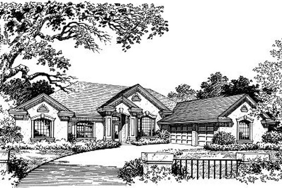 Exterior - Front Elevation for European House Plan #417-330 - 4 bed, 3 bath