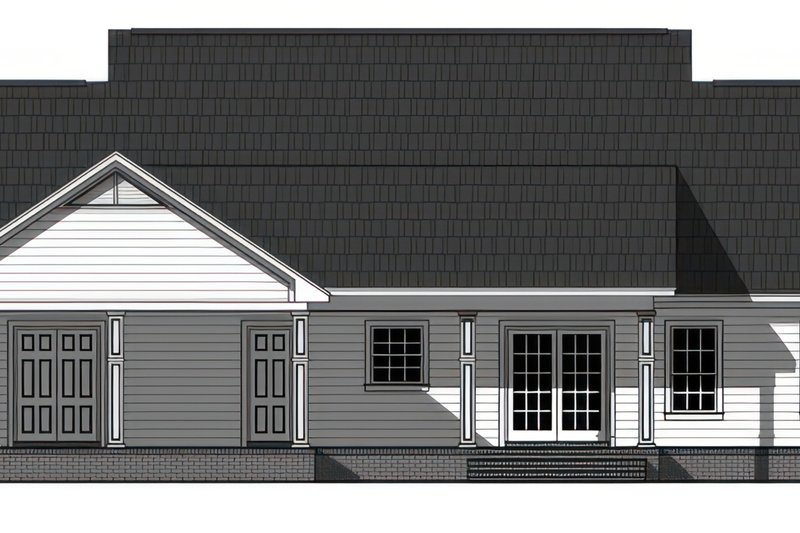 Home Plan - Exterior - Rear Elevation for Farmhouse House Plan #21-675 - 3 bed, 2 bath