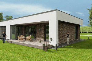 Exterior - Rear Elevation for Modern House Plan #538-12 - 3 bed, 1 bath