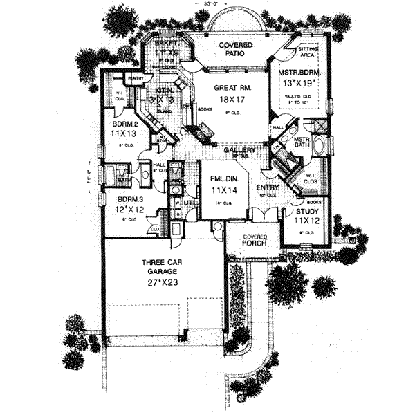 European Floor Plan - Main Floor Plan #310-524