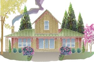 Farmhouse Exterior - Front Elevation Plan #487-7