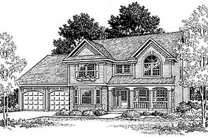 Traditional Exterior - Front Elevation Plan #70-308