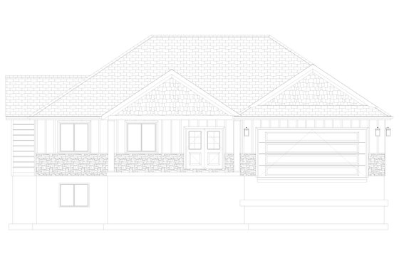 Exterior - Front Elevation 5 for Craftsman House Plan #1060-356 - 3 bed, 2.5 bath