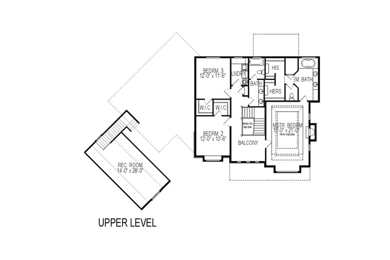 Dream House Plan - Floor Plan - Upper Floor for Traditional House Plan #920-84 - 4 bed, 3.5 bath