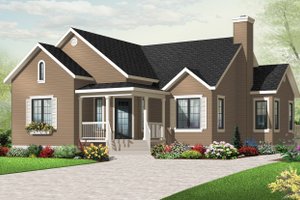 Country Exterior - Front Elevation Plan #23-2380