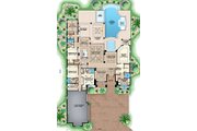 Southern Style House Plan - 4 Beds 3.5 Baths 6095 Sq/Ft Plan #27-554 