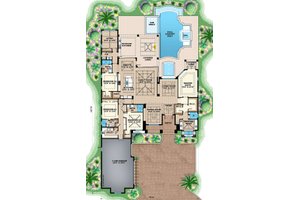 Floor Plan - Main Floor for Southern House Plan #27-554 - 4 bed, 3.5 bath