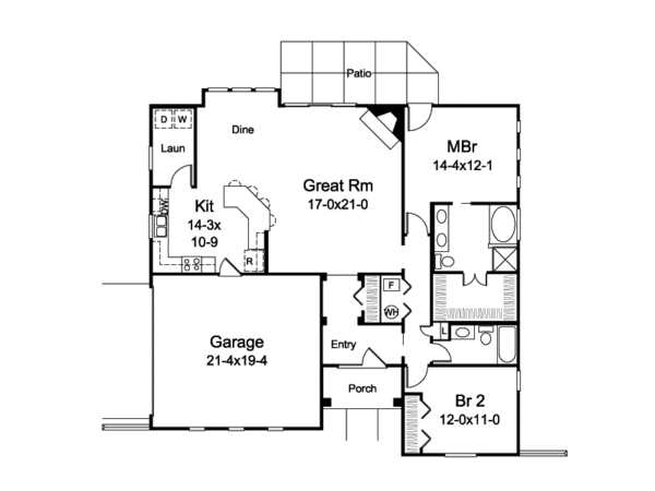 Floor Plan - Main Floor Plan #57-598