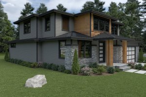 Exterior - Other Elevation for Contemporary House Plan #1070-18 - 3 bed, 2.5 bath