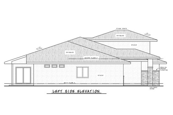 Exterior - Other Elevation for Modern House Plan #20-2495 - 2 bed, 3 bath