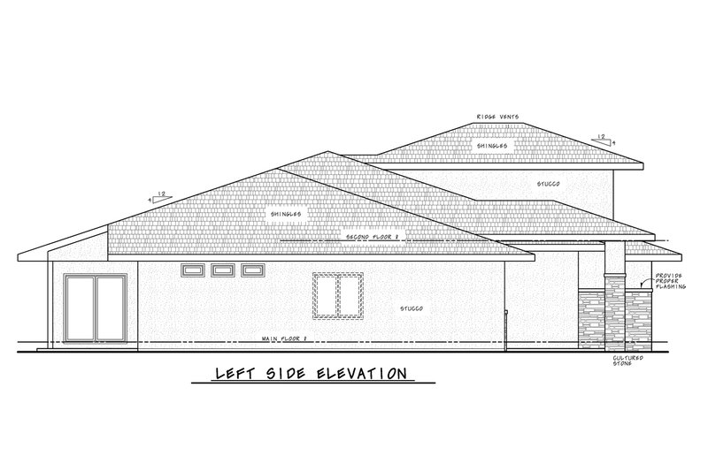 House Plan Design - Exterior - Other Elevation for Modern House Plan #20-2495 - 2 bed, 3 bath