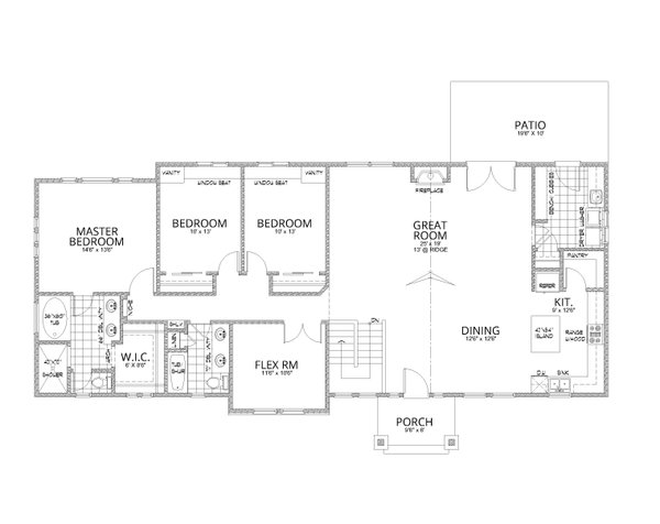 Farmhouse Floor Plan - Main Floor Plan #112-204