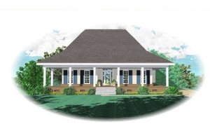 Southern Exterior - Front Elevation Plan #81-291