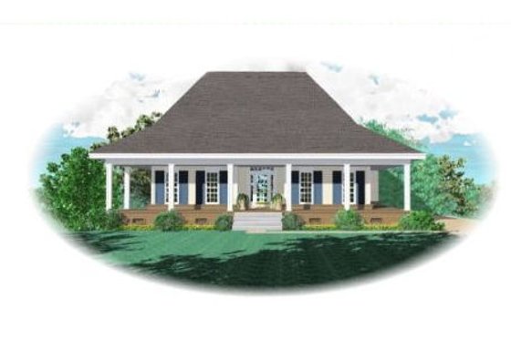 Exterior - Front Elevation for Southern House Plan #81-291 - 3 bed, 2 bath