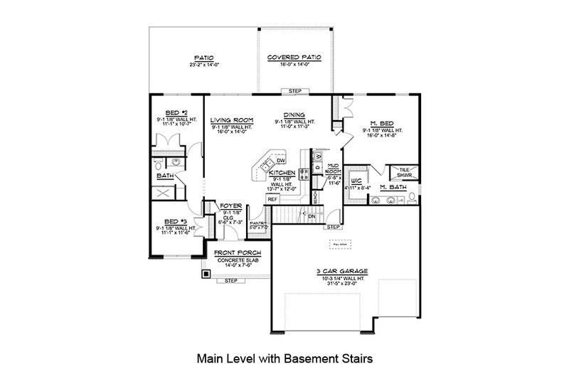House Plan Design - Floor Plan - Other Floor for Ranch House Plan #1064-165 - 3 bed, 2 bath