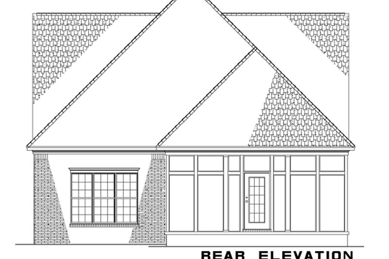 Architectural House Design - Exterior - Rear Elevation for Craftsman House Plan #17-3460 - 3 bed, 2.5 bath