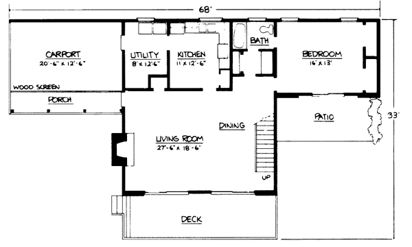 Modern Floor Plan - Main Floor Plan #10-227