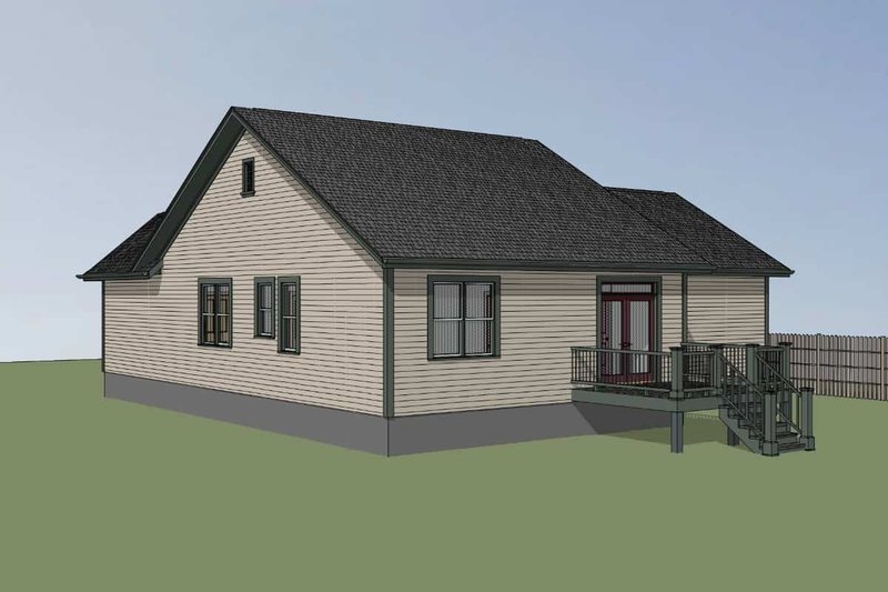 Country Style House Plan - 3 Beds 2 Baths 1214 Sq/Ft Plan #79-164 ...