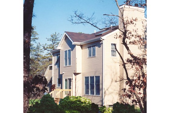 Exterior - Rear Elevation for Country House Plan #3-101 - 4 bed, 2.5 bath