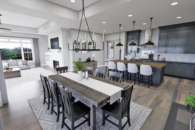 House Blueprint - Interior - Dining Room 1 for Ranch House Plan #51-1326 - 3 bed, 2.5 bath