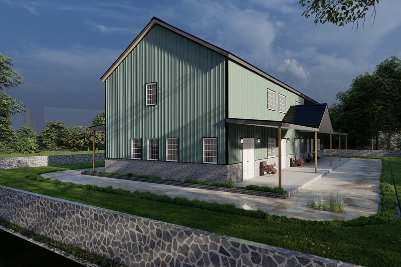 Dream House Plan - Exterior - Other Elevation 5 for Barndominium House Plan #1107-19 - 6 bed, 4 bath