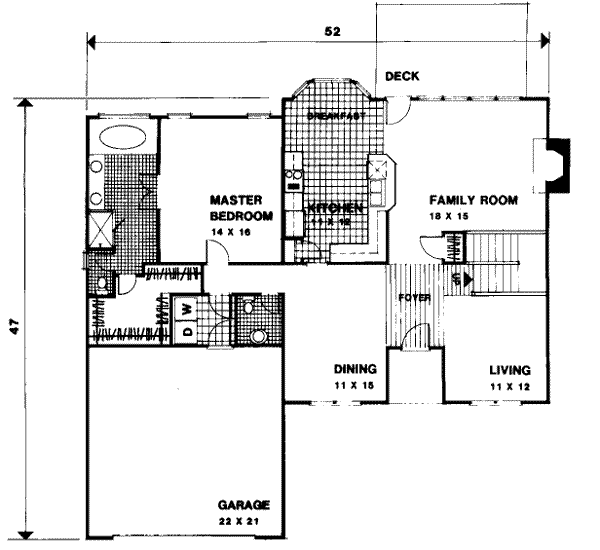Home Plan - Traditional Floor Plan - Main Floor Plan #56-172