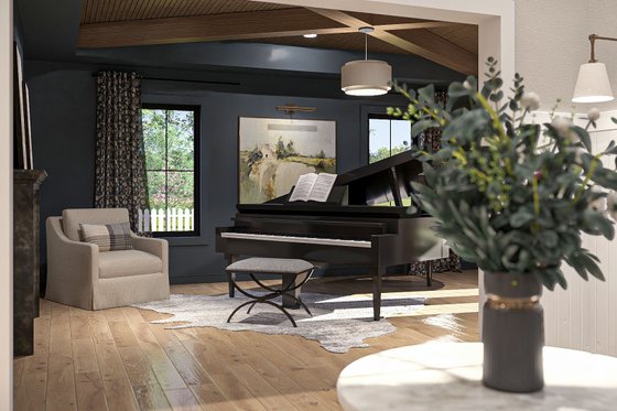 Interior - Family Room 1 for Farmhouse House Plan #455-321 - 4 bed, 3.5 bath