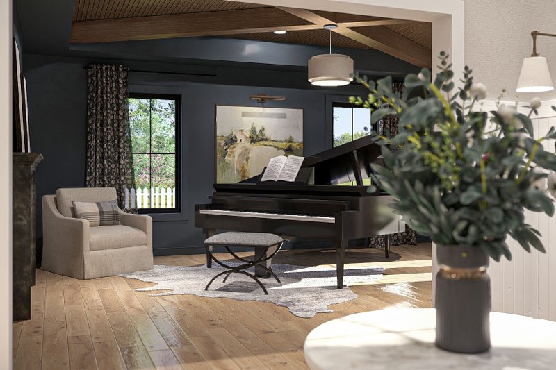 House Design - Interior - Family Room 1 for Farmhouse House Plan #455-321 - 4 bed, 3.5 bath