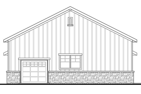 Exterior - Other Elevation for Craftsman House Plan #124-1071 - 1 bed, 1 bath