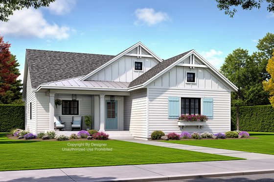 Exterior - Front Elevation 4 for Farmhouse House Plan #51-1386 - 3 bed, 2.5 bath