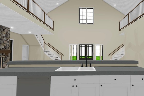 Interior - Kitchen 1 for Barndominium House Plan #923-97 - 3 bed, 3.5 bath