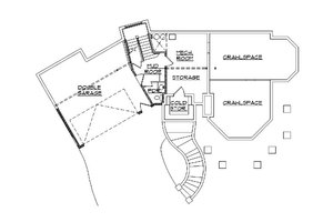 Floor Plan - Lower Floor for Traditional House Plan #5-393 - 3 bed, 4 bath