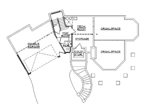 House Plan Design - Traditional Floor Plan - Lower Floor Plan #5-393