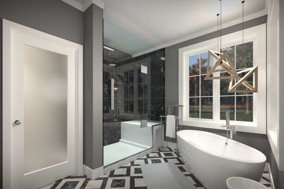 Interior - Master Bathroom 2 for Ranch House Plan #1086-13 - 3 bed, 2.5 bath